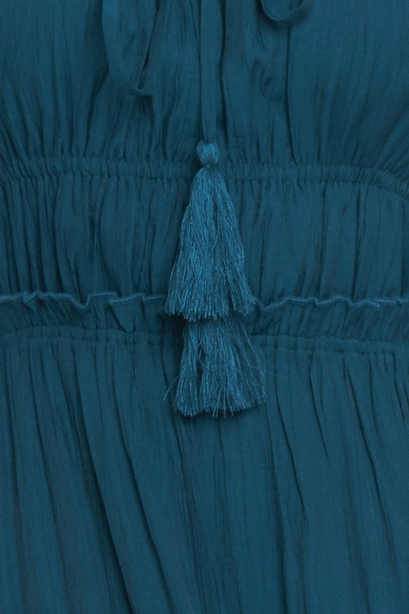 OCEAN BREEZE TEAL MAXI DRESS