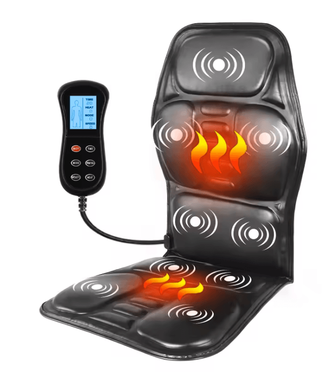 RelaxTherm Electric Back Massager Cushion With Heat For Chair Car And Home 4