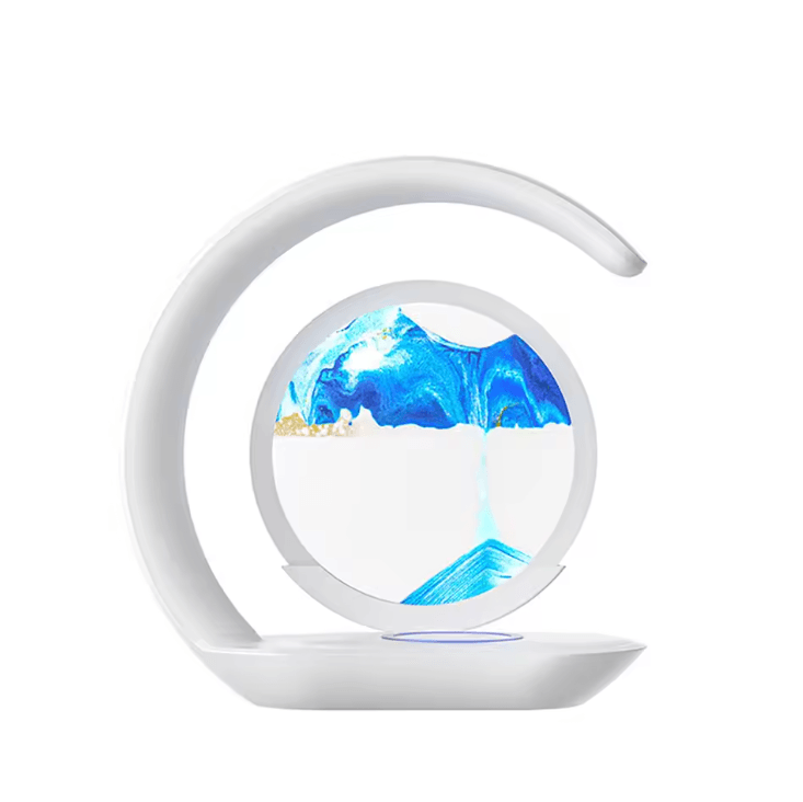 Quicksand Table Lamp With Wireless Charging And 3D Sand Art Night Light 5