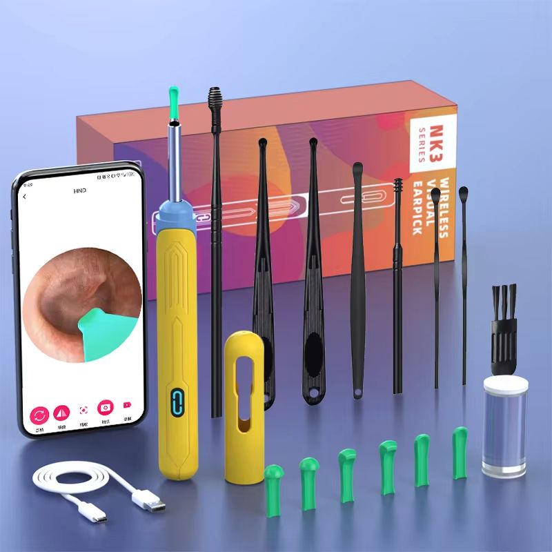 HD Ear Cleaner With Camera USBC Rechargeable Otoscope Wax Removal Tool Ear Cleaning Set NK3 Pro 15