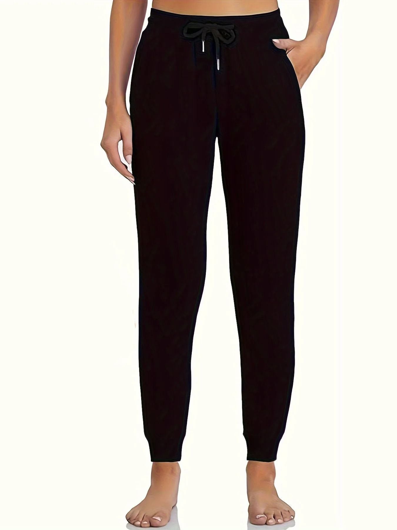 Women Sherpa Lined Sweatpants With Pockets 4