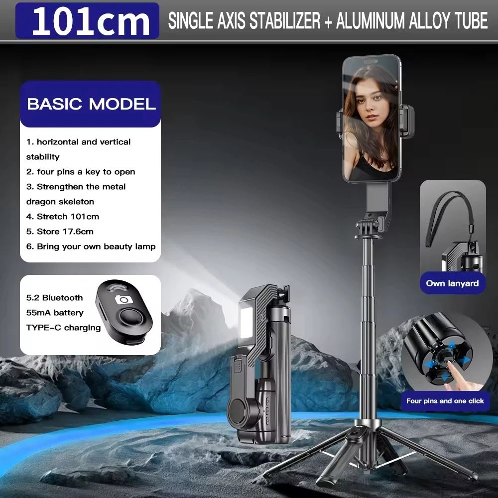 Handheld Gimbal Stabilizer With Tripod Stand And Wireless Remote For IPhone And Android 6