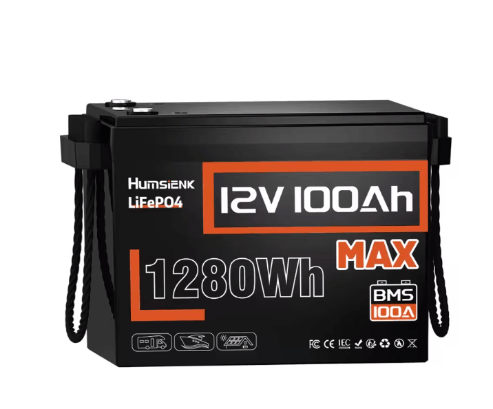 Humsienk 12V 100Ah LiFePO4 Lithium Battery With 100A BMS For RV Marine And Solar Power 4