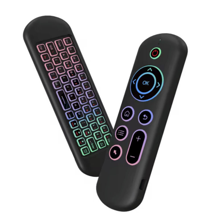 Wireless Air Mouse Remote With Mini Keyboard And 7 Color Backlight For Smart TV And PC 5