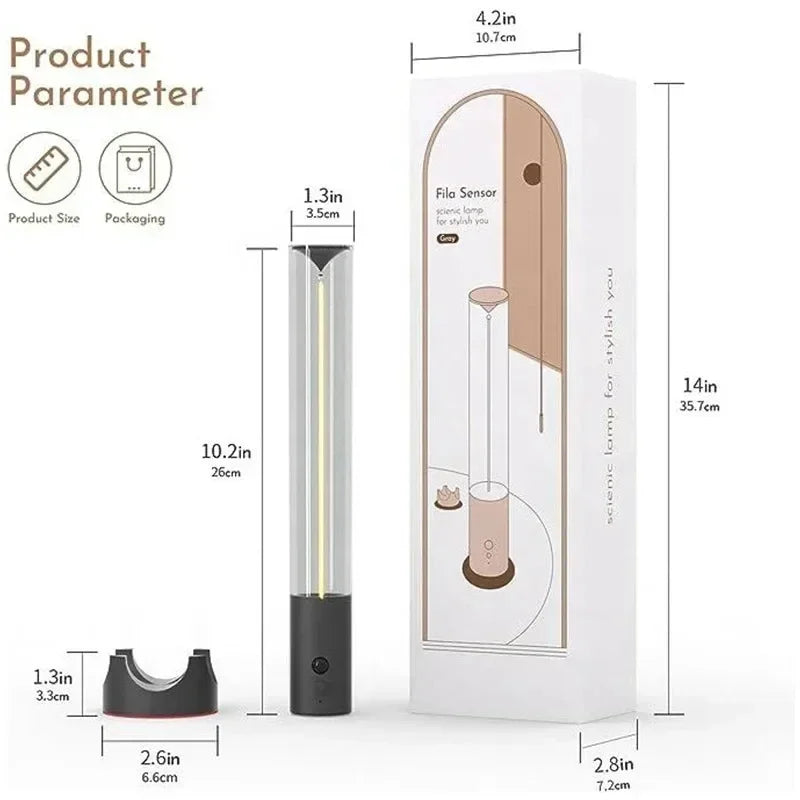 Cordless Desk Lamp USB Rechargeable Bedroom Bedside Light Magneto Touch Table Lamp Home Decoration 4
