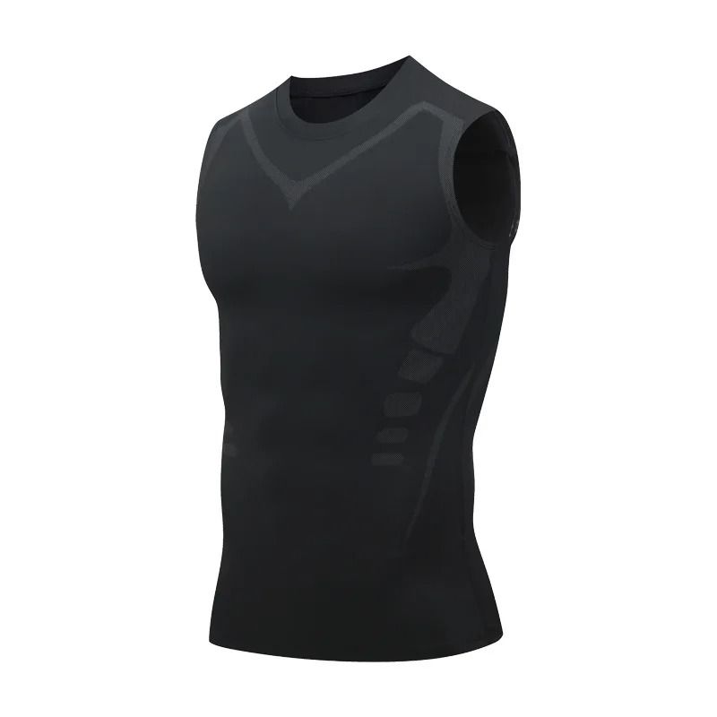 Mens Summer Shapewear Compression Tank Top Breathable Ice Silk 8
