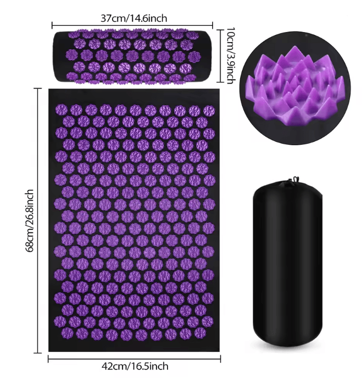 Eco Acupressure Massage Mat With Lotus Spike Design For Back Neck And Foot Relaxation 5