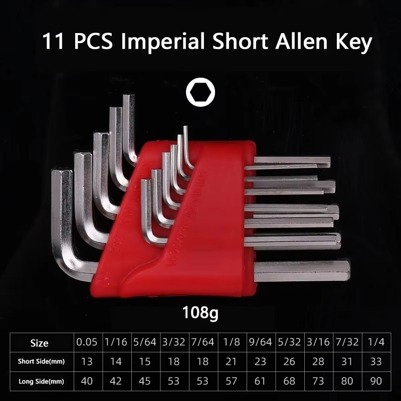HiSpec 5811in1 Allen Key Wrench Set Metric Imperial DoubleEnd CRV Hex Tool Kit 9
