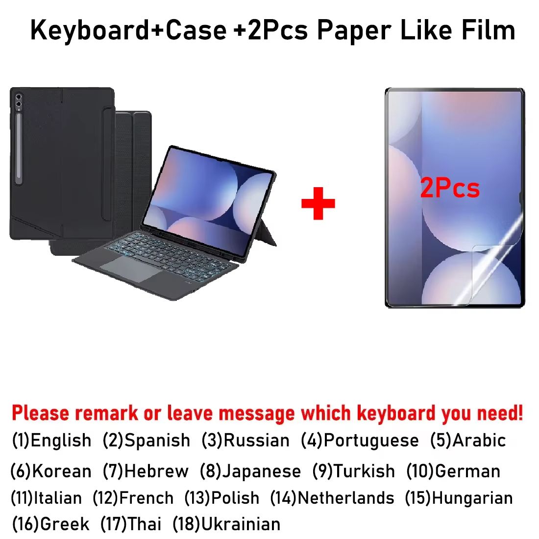 Detachable Backlit Keyboard Case For Samsung Galaxy Tab S10 Plus S10 Ultra S9 S8 S7 And A9 Slim Pr 7
