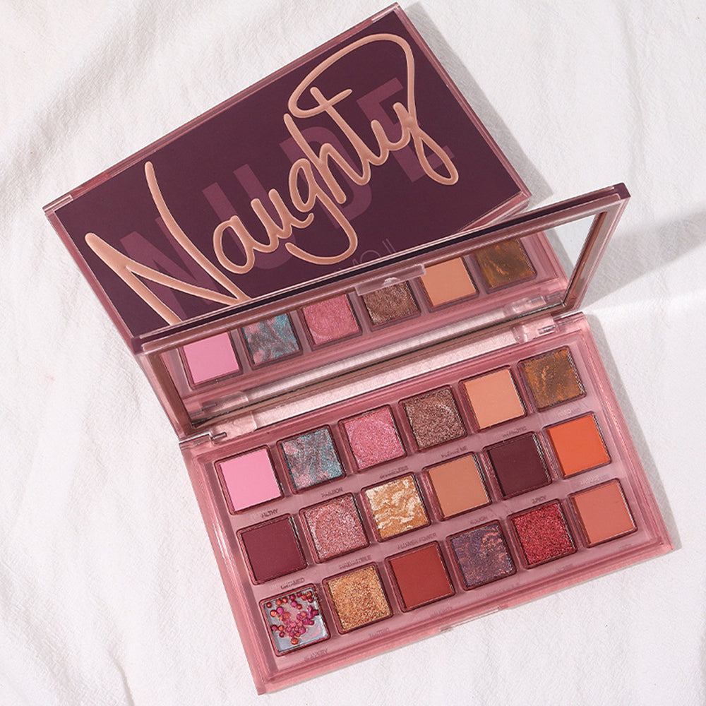 Waterproof Pomegranate Seeds Eyeshadow Palette Shimmer Matte Cosmetic Beauty Makeup