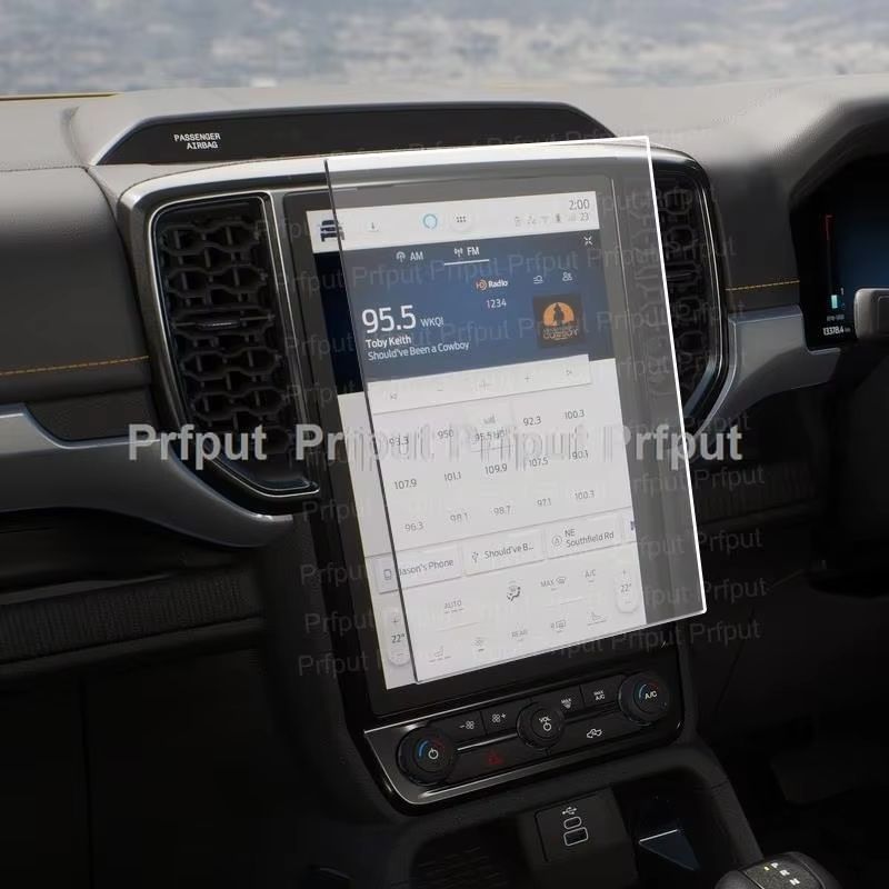 Tempered Glass Screen Protector For Ford Ranger Lariat 20242025 GPS Infotainment Protection Film 3