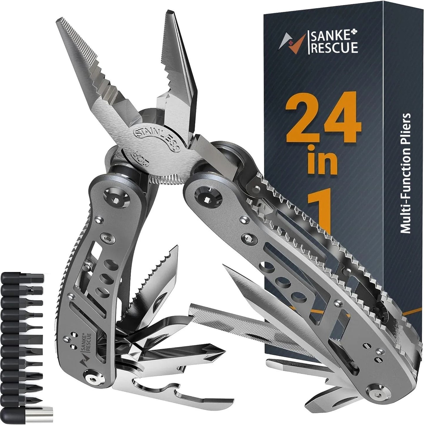24in1 Multitool Pliers With Knife Screwdriver And Survival Tools 7