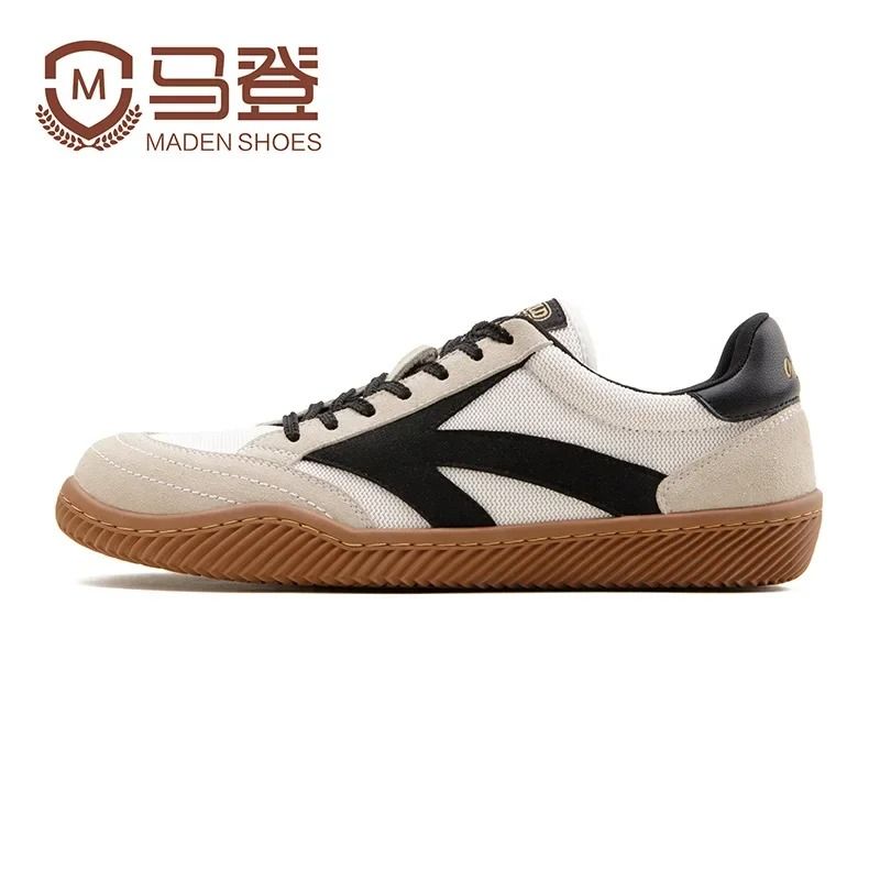 Unisex Retro Patchwork German Trainers Classic White Low Top Sneakers 6