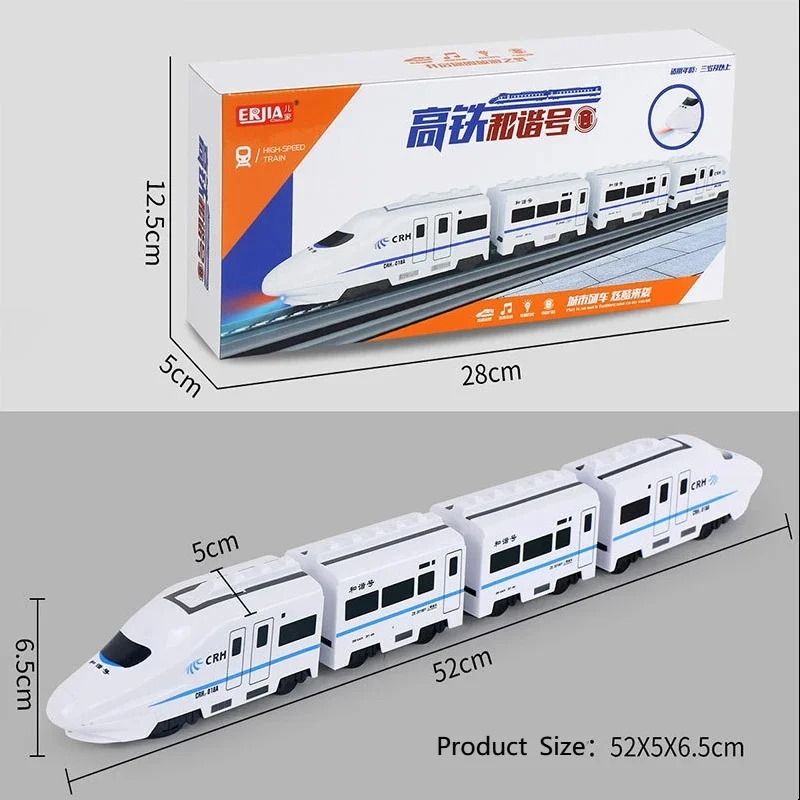 Kids Electric Railway Train Toy With Sound And Light Educational Model 8