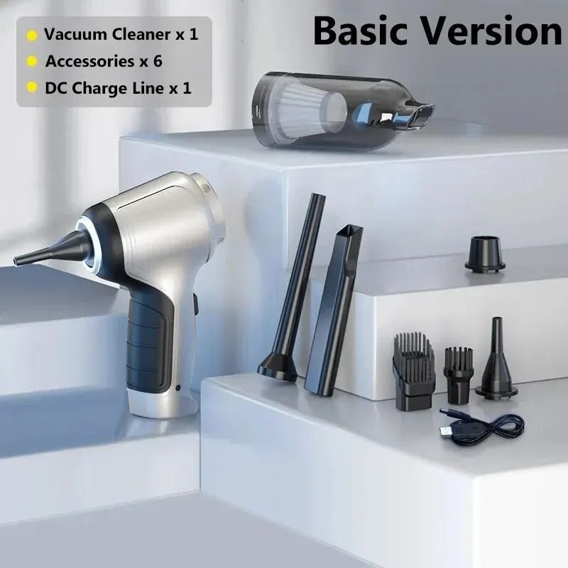 Wireless Car Vacuum Cleaner Handheld Cordless Strong Suction Dual Use 9