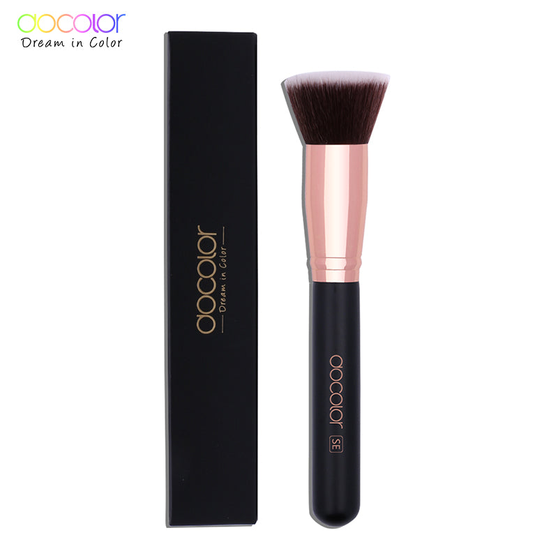Flat Top Docolor Foundation Brush Buffing Brushes, Fan Contour Powder Highlighter Blush, Beauty Makeup Tools Eyeshadow