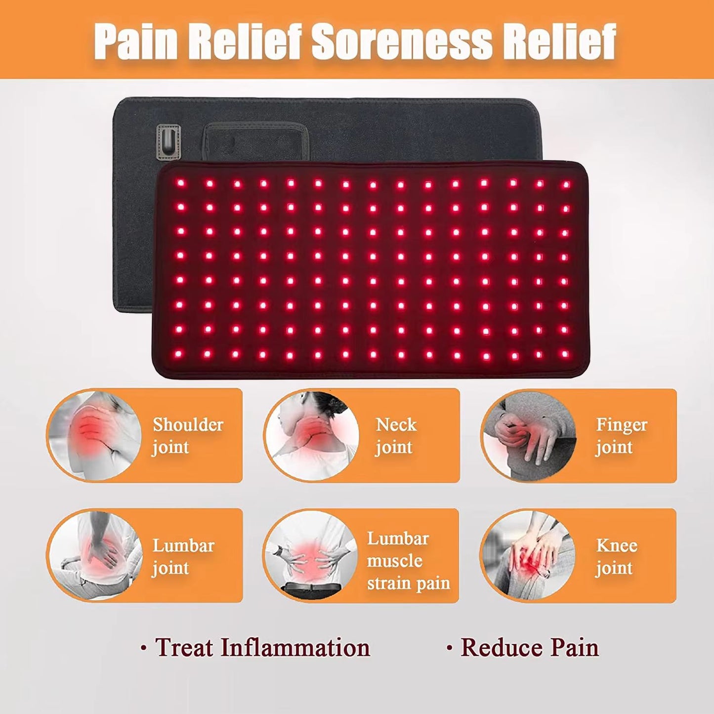 Infrared Red Light Therapy Belt 120 LED 660nm 850nm Pad For Pain Relief Muscle Recovery Fatigue 5