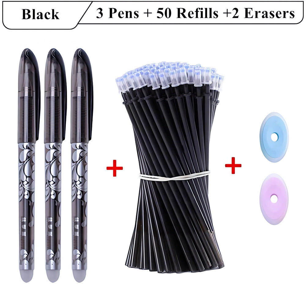 Premium Black Blue Ink Gel Pen Set Ball Tip Magic Pen With Eraser Erasable Pens With Refills Extr 5