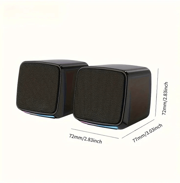SonicGlow Mini Computer Speakers With Stereo Sound And Cool Lights 4