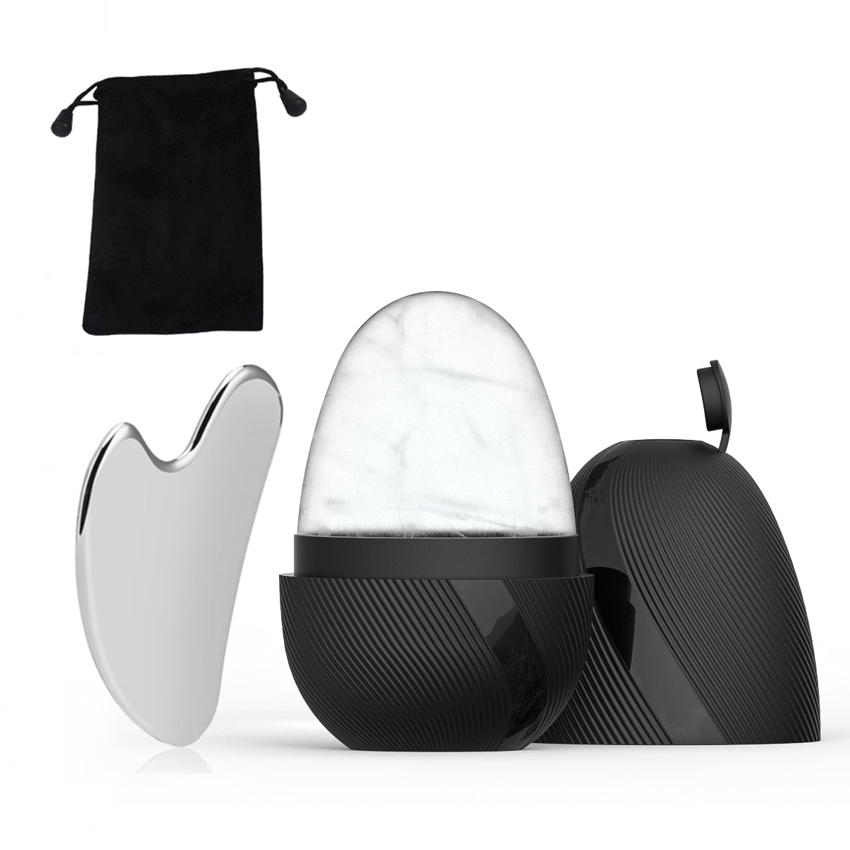 Facial Massager Ice Roller Skin Care Tool Ice Face Roller Stainless Steel Gua Sha Tool Beauty Set 12