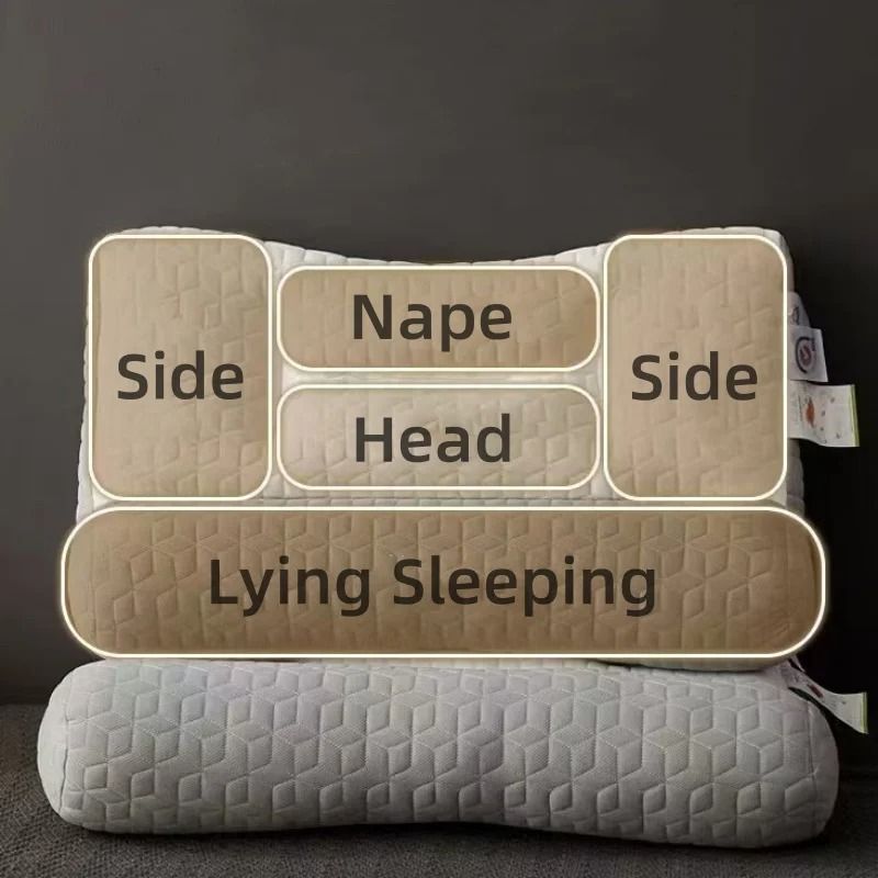 Orthopedic Cervical Pillow Natural Rubber Neck Support For Restful Sleep 5