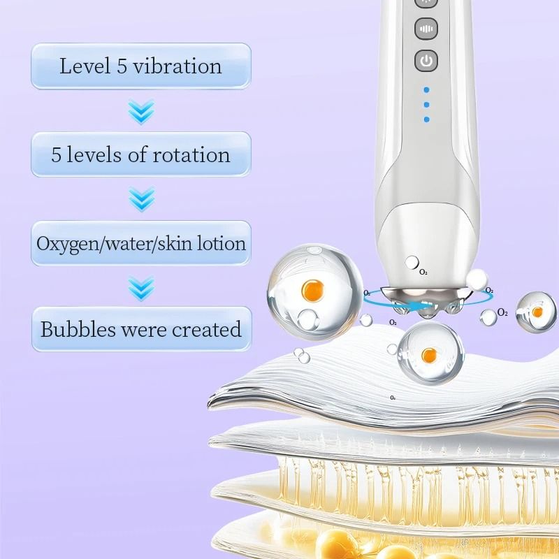 Oxygen Bubble Pen CO2 Facial Device With LED Therapy 4