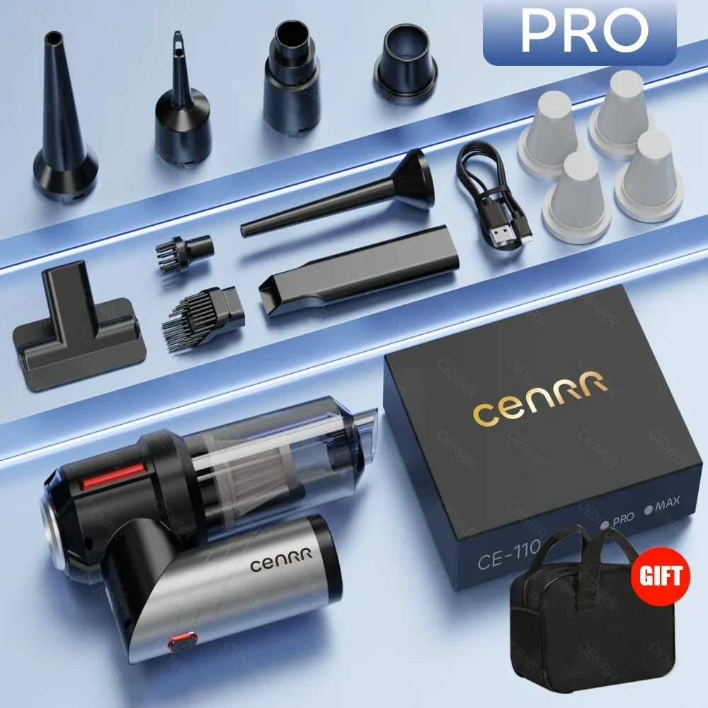 High Pressure Cordless Car Vacuum Cleaner With HEPA Options 13