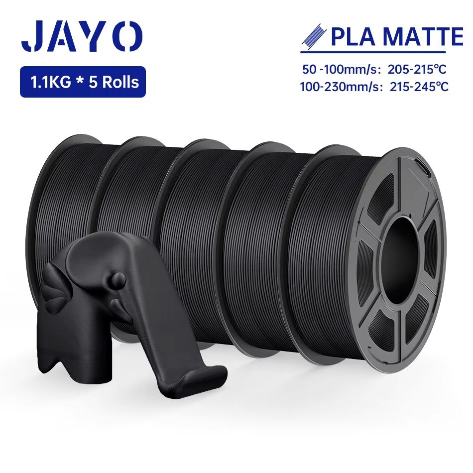JAYO 3D Printer Filament Bundle PLA ABS PETG Silk PLA 175mm 5 Rolls NoBubble Printing Material For 29