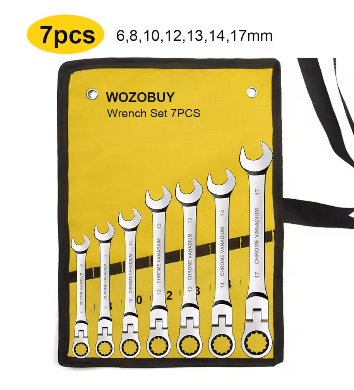 Metric Ratcheting Combination Wrench Set With Flex Head And Carrying Bag 10