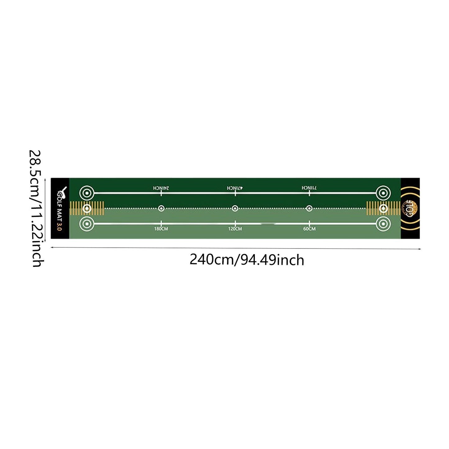 Lightweight Foldable Golf Putting Mat Portable Golf Putting Practice Mat Durable Golf Training Pad 7