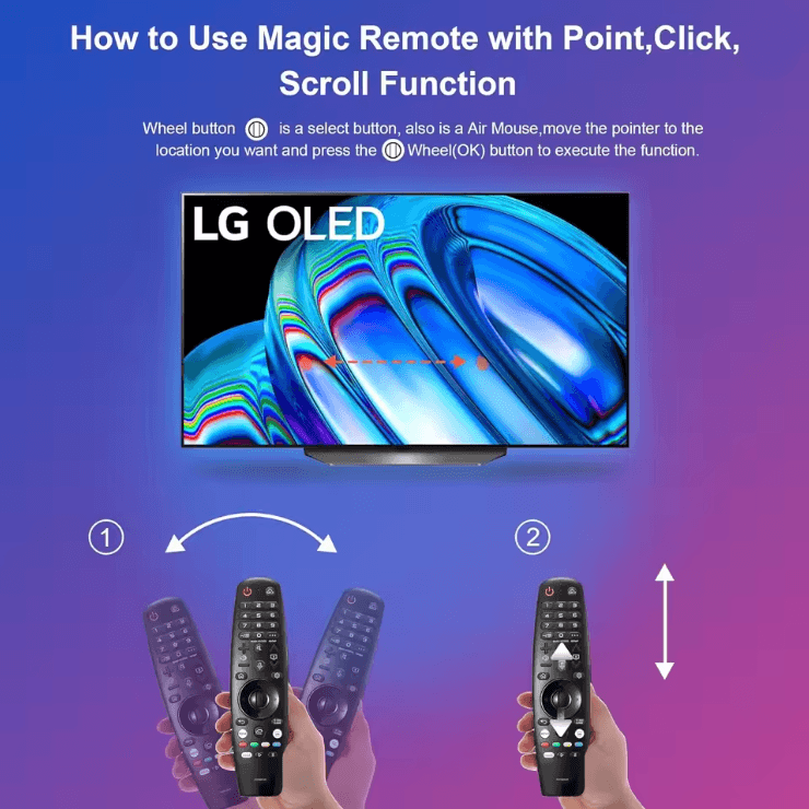Voice Magic Remote Replacement For LG Smart TVs Universal Remote With Pointer And Voice Function 2