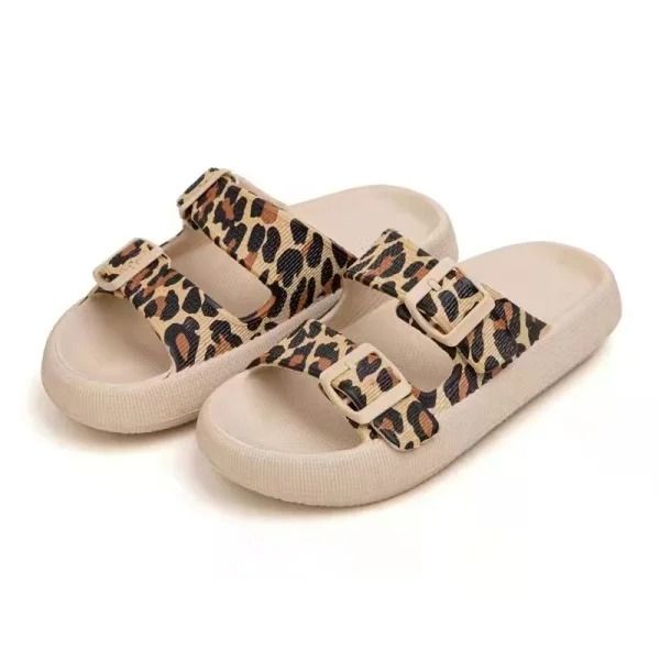 Double Buckle Adjustable Slides Unisex EVA Pillow Slippers 8