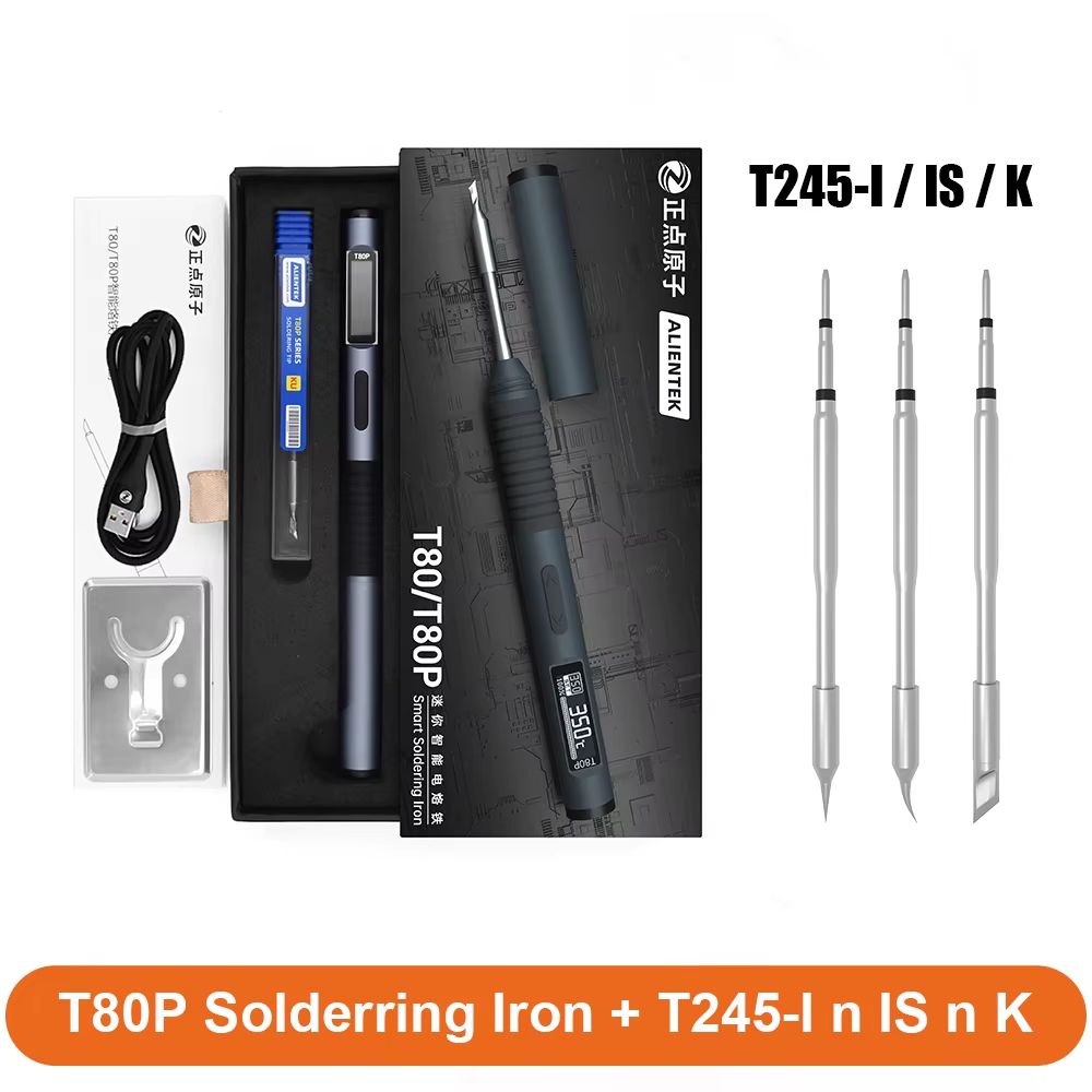 ALIENTEK T80 Smart Soldering Iron 65W PD QC Adjustable Temperature Portable Electric Welding Tool 14