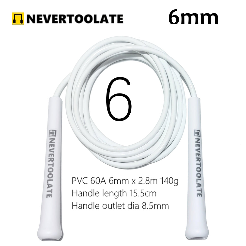 NEVERTOOLATE PVC Skip Rope MiddleLong Handle Durable Jump Rope For Exercise Gym Speed Endurance We 9
