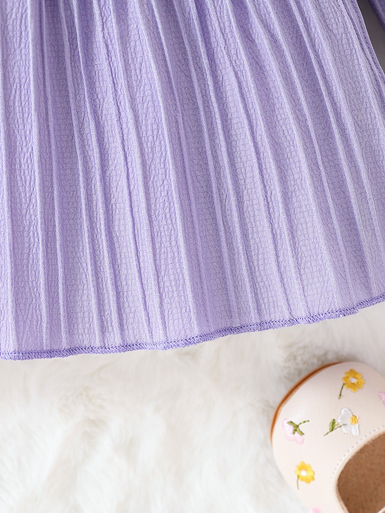 Autumn Baby Girl Long Sleeved Purple Ruffled Butterfly Dress 2Pcs Set With Headband Cute Female Bab 4