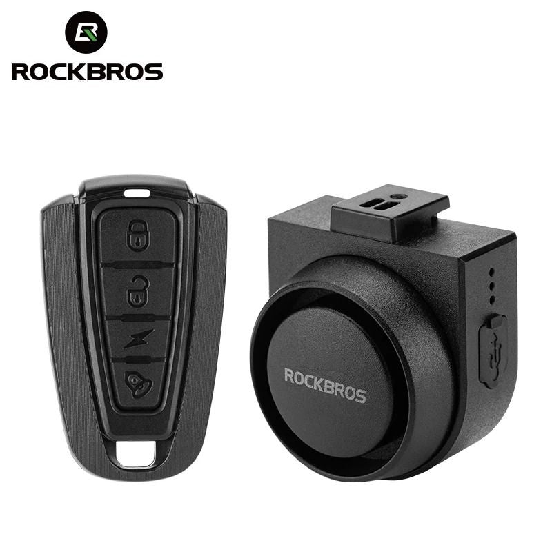 ROCKBROS Electric Bike Alarm Bell With Wireless Remote And Type C Rechargeable Anti Theft Vibration 6