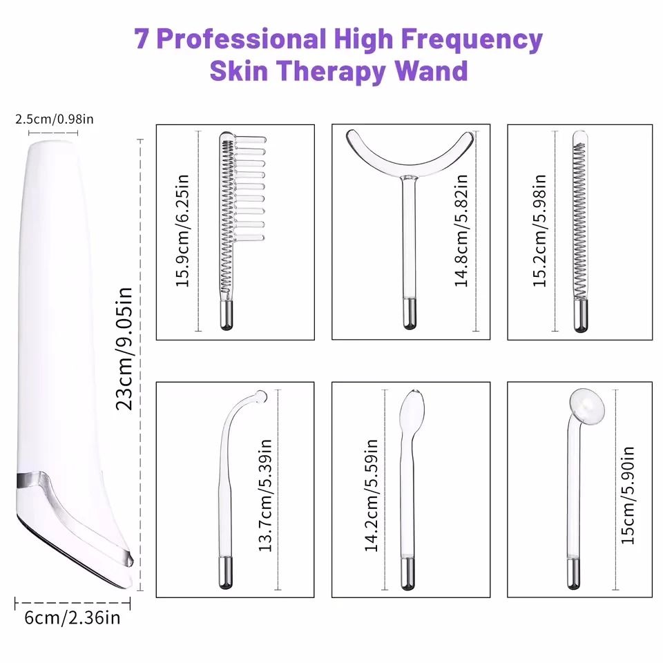 6in1 High Frequency Facial Machine Touch Panel For Skin Care Acne Treatment 4
