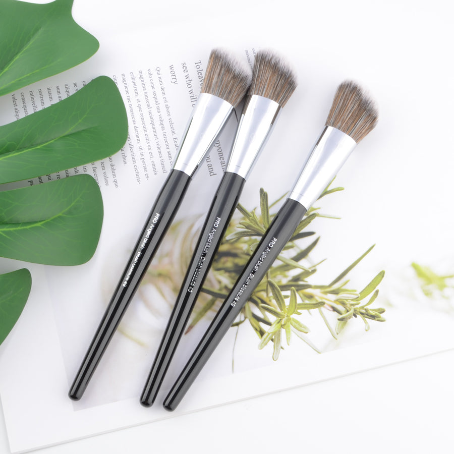 Pro Angled Blush Powder Blusher Makeup Brushes Shadow Make up Brush with Synthetic Hair Wood Handle Soft Blending