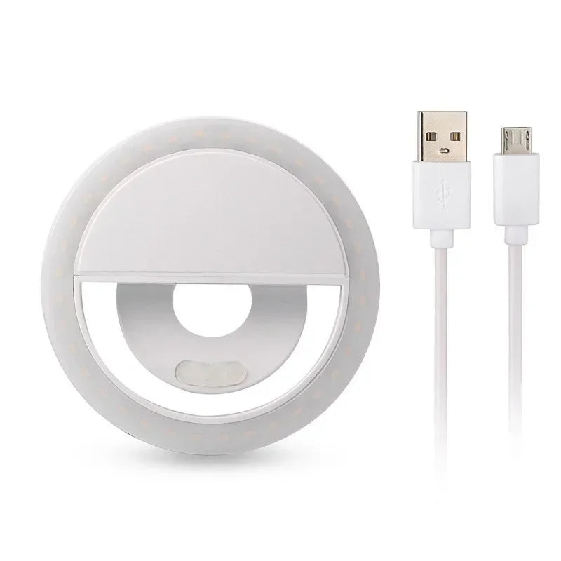 Selfie Light Clip On For IPhone Samsung Phone Video Ring Light Photo Lamp Back Light USB Charge Fla 7