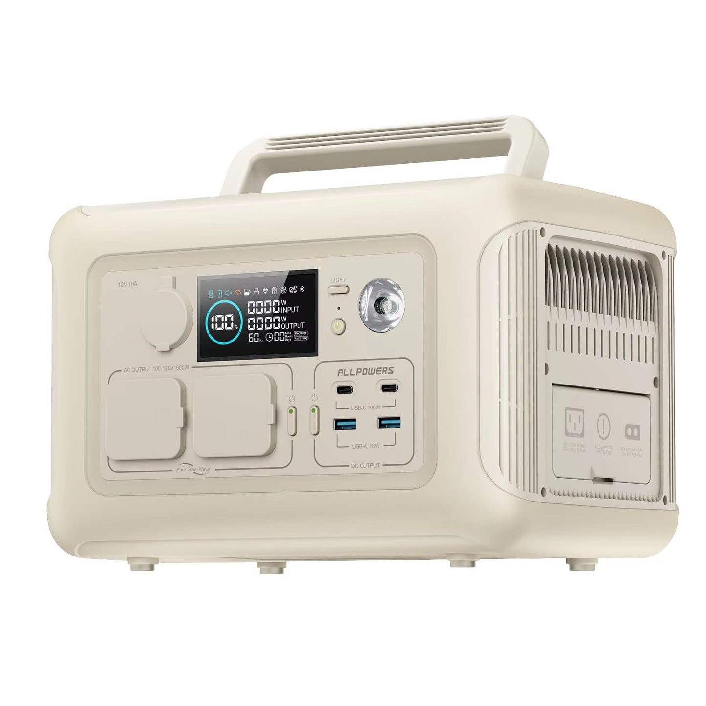 ALLPOWERS R600 Portable Power Station 299Wh 600W LiFePO4 Generator With AC Outlets For Camping RV A 7