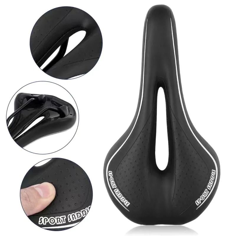 Comfortable Gel Bicycle Saddle Shockproof PU Leather Cushion 11