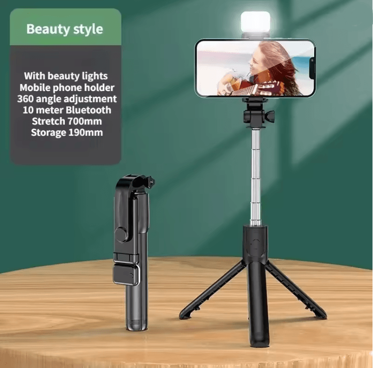 Flexible 360 Degree Selfie Stick Tripod With Wireless Remote And Phone Holder 10