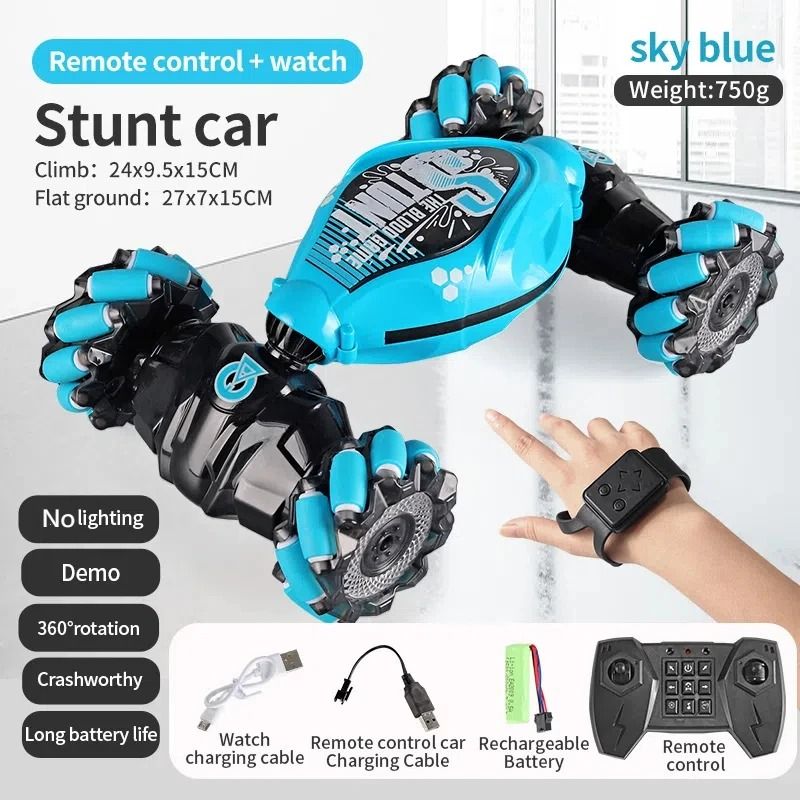 4WD Stunt RC Car Gesture Induction Twist Climbing LED Lights 6