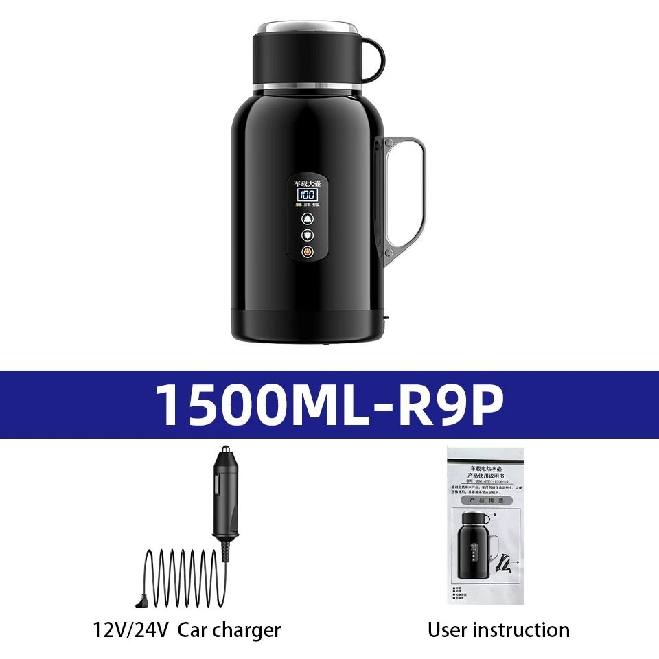 Auto Heating Travel Mug 12V 24V Thermal Insulated Car Cup 7