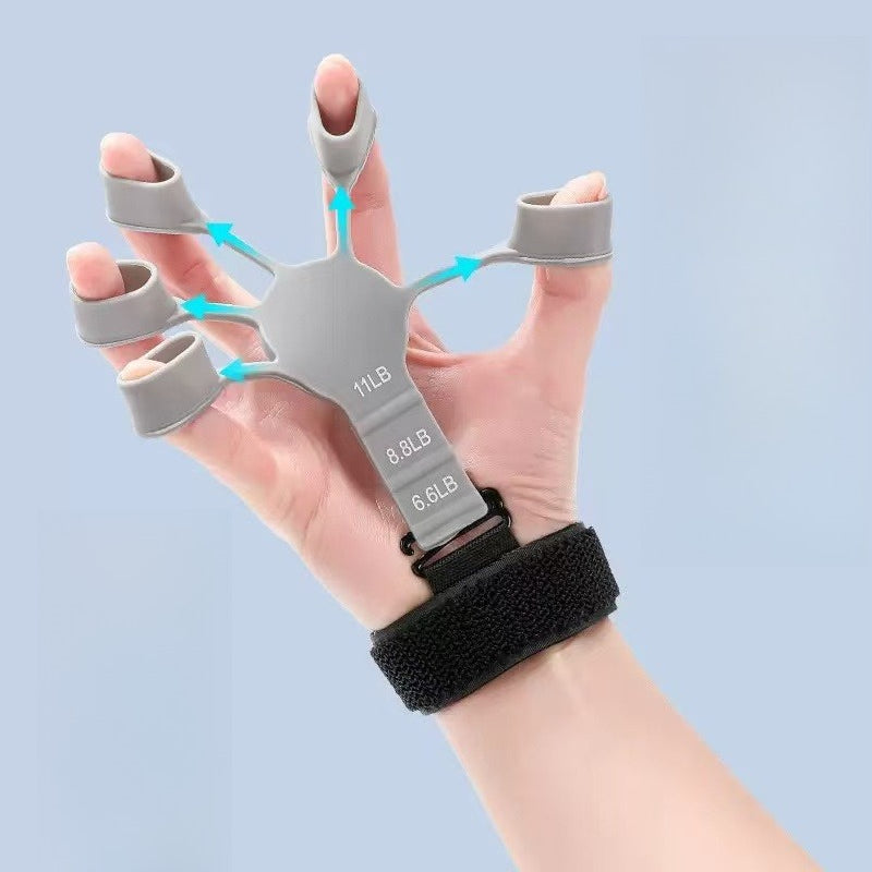 Portable Hand Exercise Tool, Adjustable Non Slip Finger Trainer, 5 Finger Grip Strengthener for Basketball