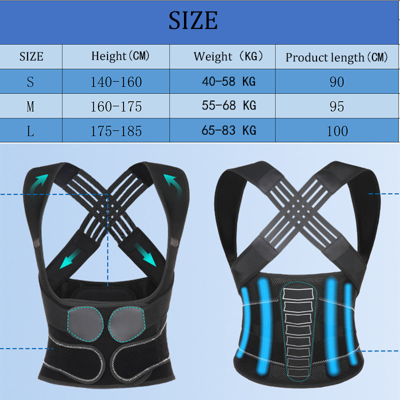Adjustable Shoulder Posture Brace, Back Straightener for Middle Upper Spine, Posture Corrector Unisex