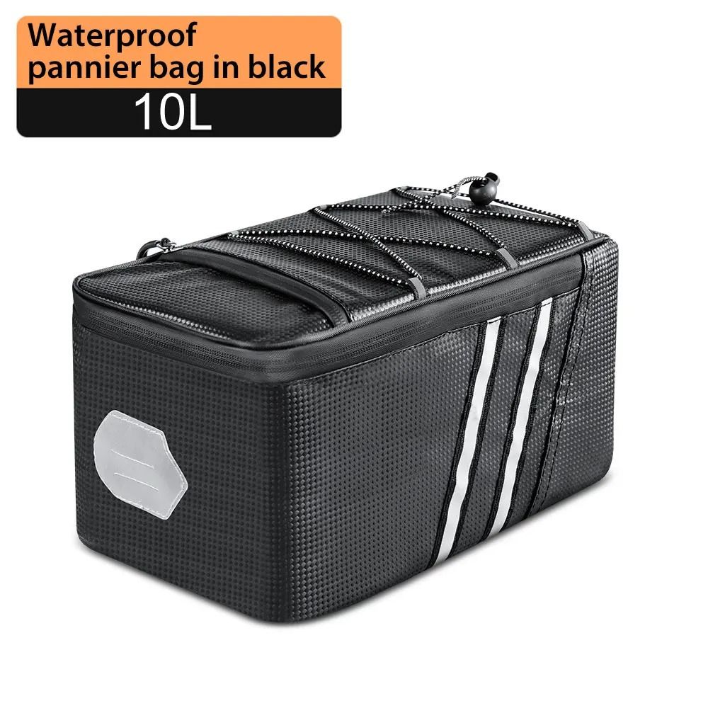 Waterproof Bicycle Rear Seat Bag With Large Capacity And Rain Cover 7