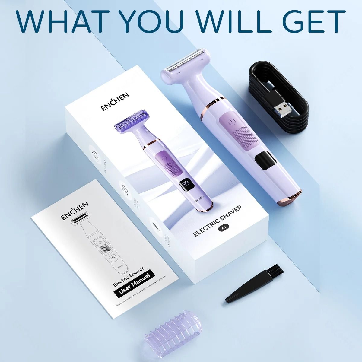 Electric Foil Shaver Trimmer Wet Dry Use With Portable Design 7