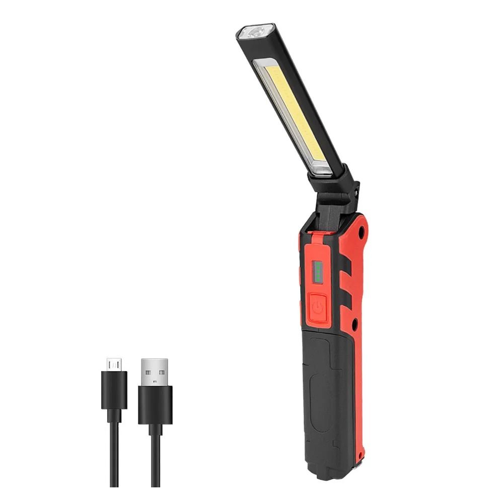 COB LED Work Light USB Rechargeable Flashlight With Magnetic Hook And Power Bank 8