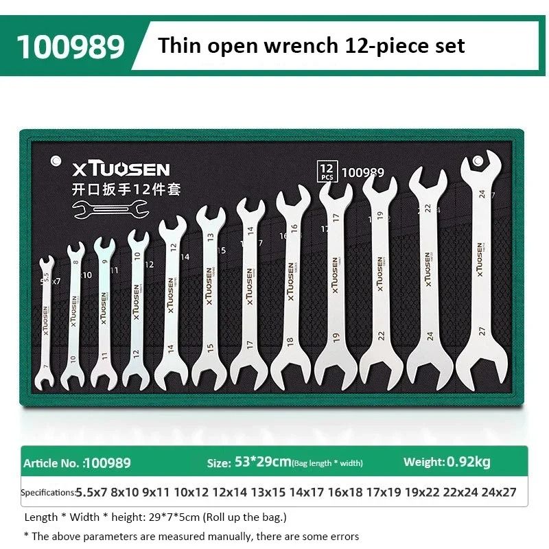 Ultra Thin Ratchet Wrench Set Dual Head Spanners For Car Repair And Maintenance 14